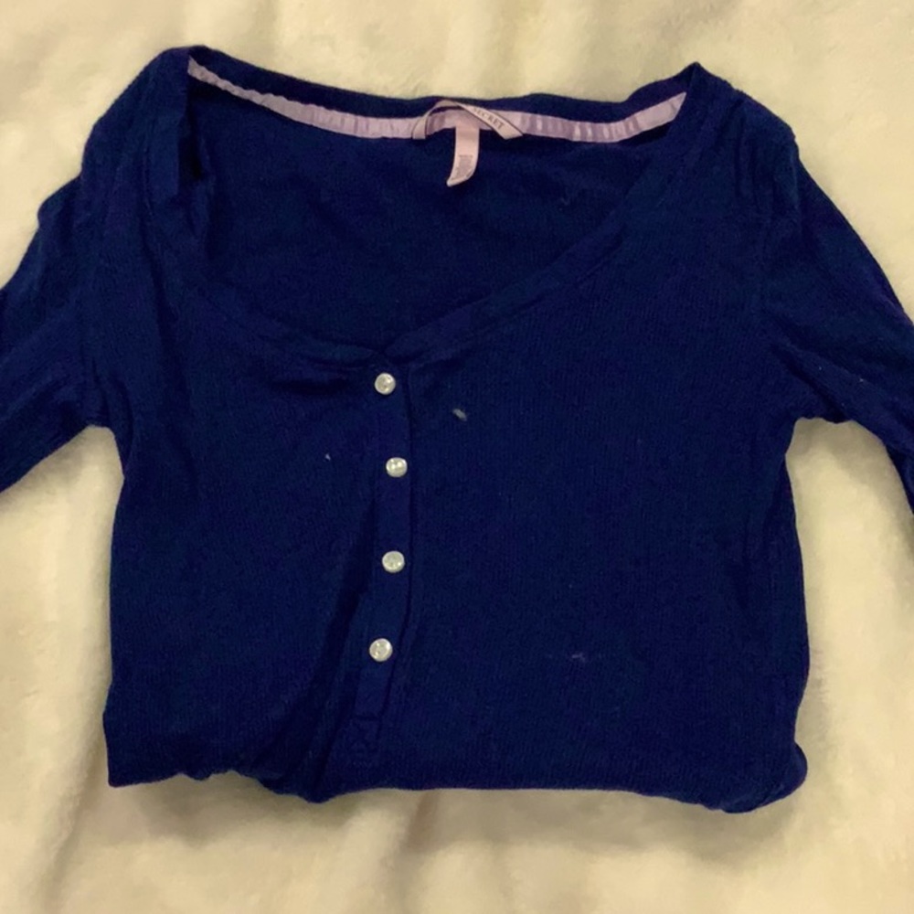 Dark blue crop top
